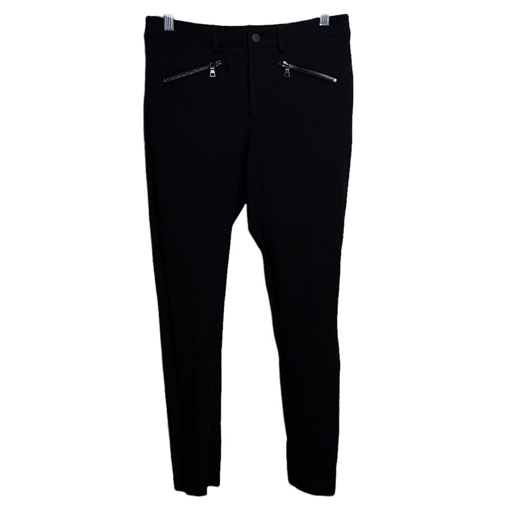 NYDJ Black Legging Moto Mid Rise Flood Pants Size 6P PS114F0513